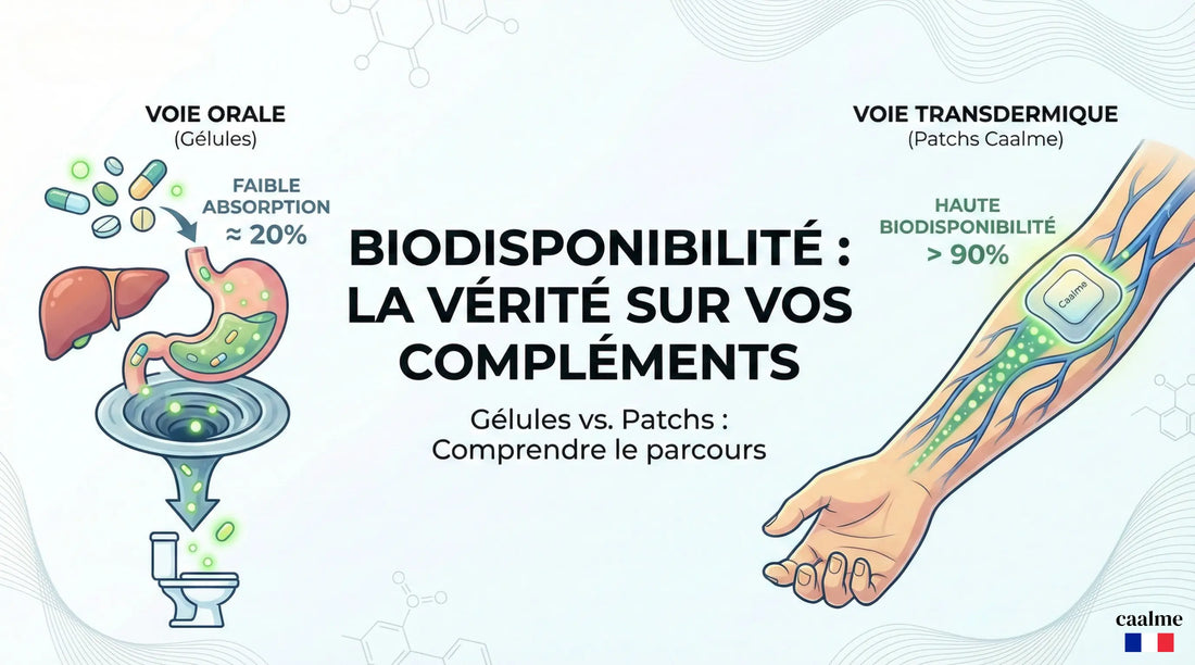 Biodisponibilité : Pourquoi 80% de vos compléments alimentaires finissent aux toilettes (La vérité sur la voie transdermique)